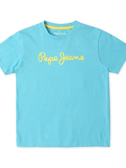 Pepe Jeans Boys Turquiose Graphic Print T-Shirt-picture-11