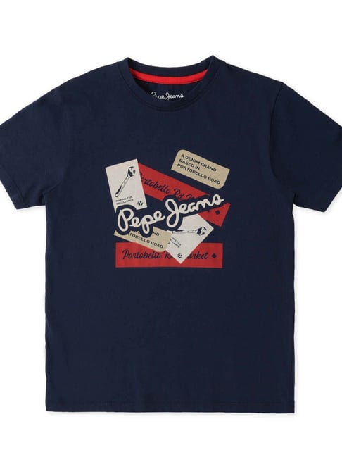 Pepe Jeans Kids Navy Printed T-Shirt-picture-23