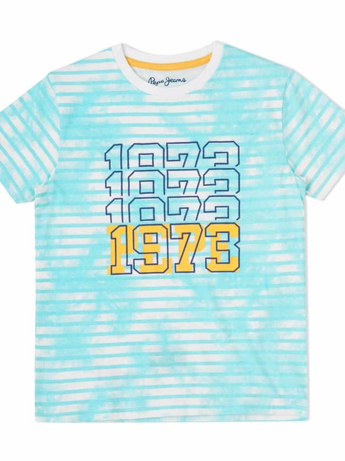 Pepe Jeans Kids Blue Printed T-Shirt-picture-48