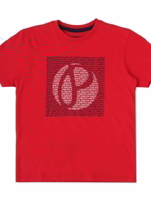 Pepe Jeans Kids Red Printed T-Shirt-picture-33