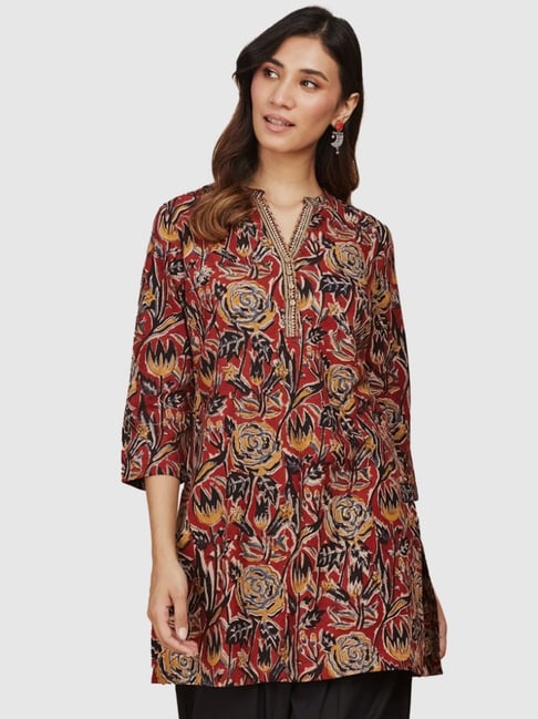 Buy Blue Printed Cotton Straight Kurti Online at Rs.389 | Libas