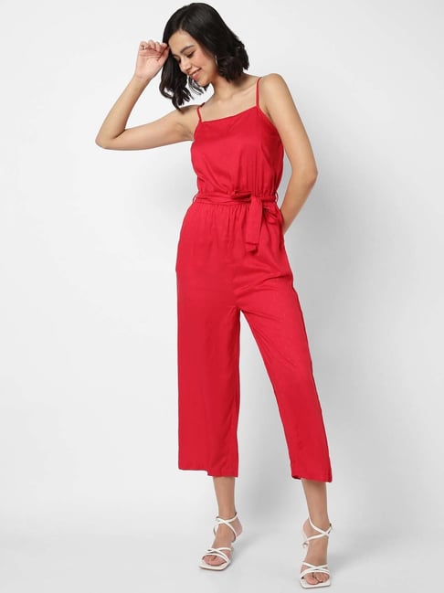 Fashion Women Solid Color Jumpsuit Shoulder Strap High Waist Pocket Wide  Leg Pants Casual Romper Playsuit-Layfoo : Amazon.in: Clothing & Accessories
