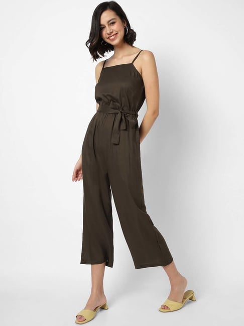 Mrat Jumpsuit Womens Long Loose Pants Ladies Fashion Solid Single Shoulder  Strap Sleeveless Packets Jumpsuit Winter Pants For Female - Walmart.com