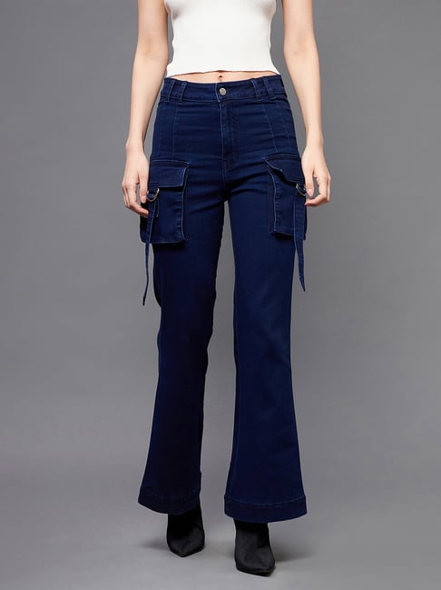 Miss Chase Blue Bootcut High Rise Jeans-picture-27
