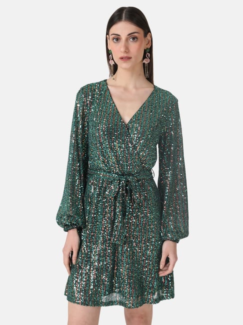 Buy x Janhvi Kapoor White Twist Knot Detail Sequin Mini Dress online | Mini  dresses online, Sequin mini dress, Mini dress