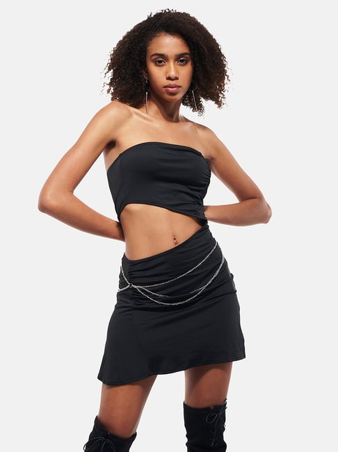 Buy IZF Black Bodycon Skirt for Women's Online @ Tata CLiQ