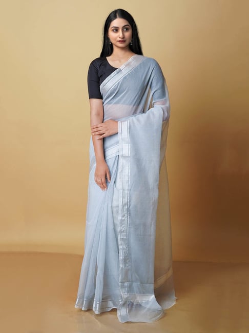 Buy Light Grey Latest Designer Party Wear Sari | Party Wear Sarees