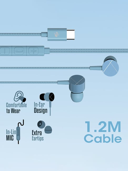 Buy Zebronics ZebBuds C2 in Ear Type C Wired Earphones with Mic Online