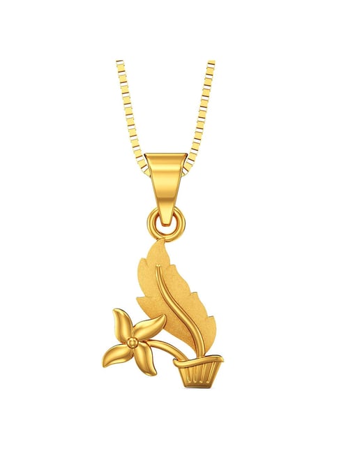 Joyalukkas Gold 22k Flowered Plant-pot Casual Pendants for Women-picture-16