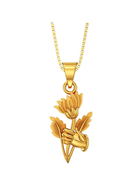 Joyalukkas Gold 22k Lay hold of a Flower Casual Pendants for Women-picture-27