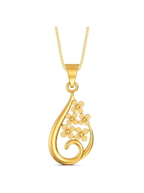 Joyalukkas Gold 22k Clustor of Four Petal Flowers Casual Pendants for Women-picture-17
