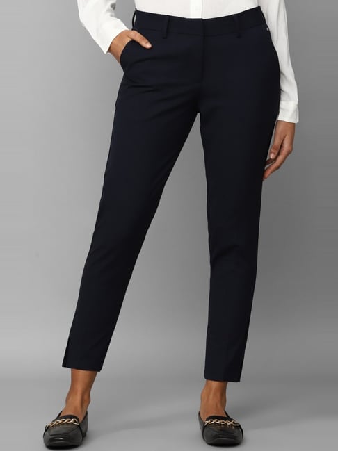 Allen Solly Navy Mid Rise Trousers-picture-38