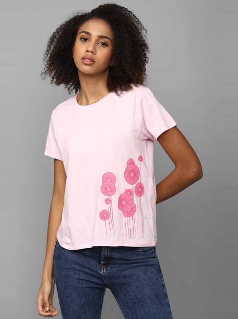 allen solly pink t shirt