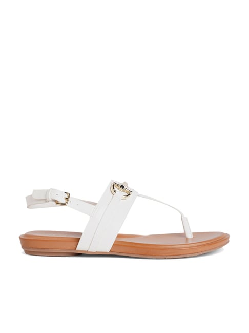 Coach best sale white sandals