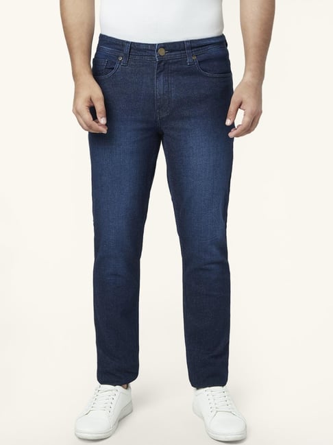 YU by Pantaloons Dark Blue Cotton Slim Fit Jeans-picture-41