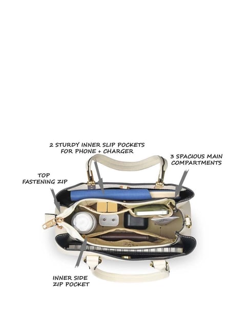 Buy Lavie Azura White Solid Medium Handbag Online At Best Price