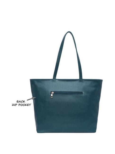 Buy Lavie Croc Nov Teal Textured Large Tote Handbag Online At Best