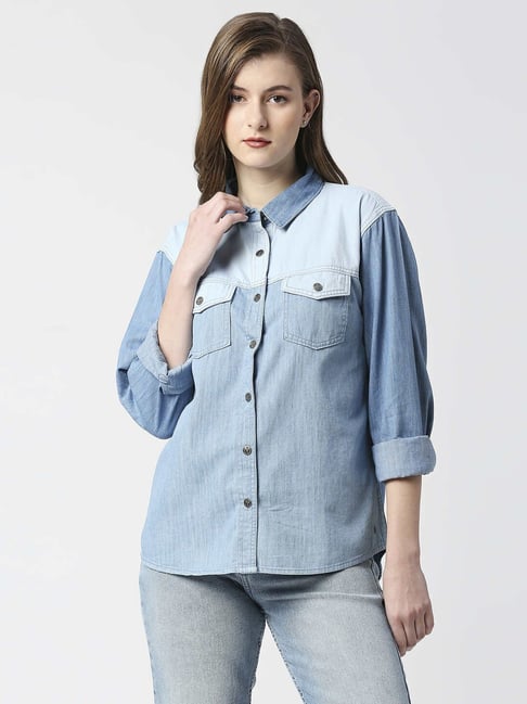 Denim shirt - Denim blue - Ladies | H&M