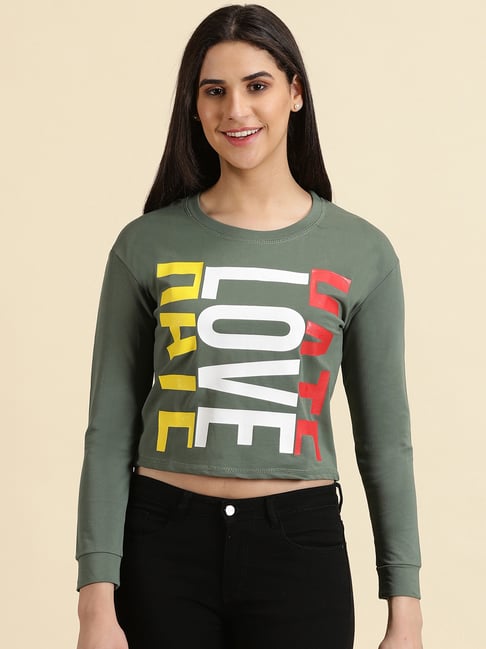 Full Sleeve Crop Crop T Shirt For Girl Flipkart CRAZEE Girls