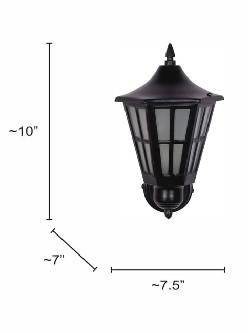 Buy Fos Lighting Black Steel Outdoor Wall Light at Best Price @ Tata CLiQ