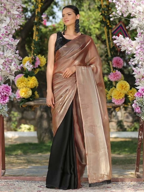 Buy Maroon Georgette Embroidered Metallic Border Saree For Women by Saksham  Neharicka Online at Aza Fashions.