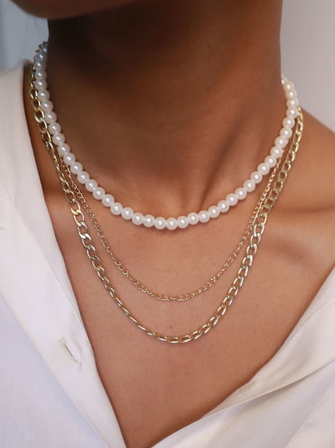 Golden Pearl Lariat Necklace – PLEĆAŠ Jewelry