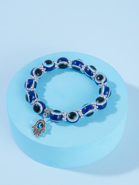 Evil Eye Bracelet Glass Beads Stretch Fatima Hamsa Luck Amulet Jewelry —  AllTopBargains