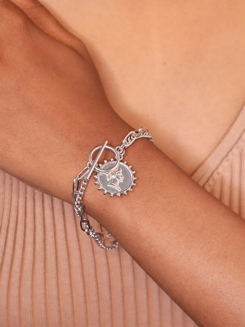 Buy The Wing Woman Clover Charm Bracelet In Rose Gold Plated 925 Silver  from Shaya by CaratLane