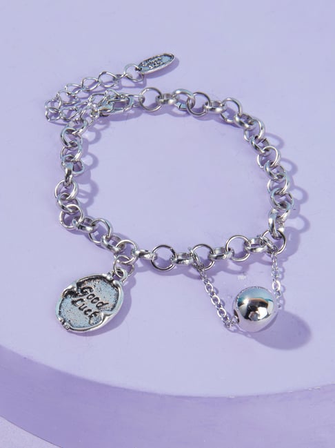 Buy Joyalukkas Divino Silver Collection .925 Sterling Silver Charm Bracelet  at Amazon.in
