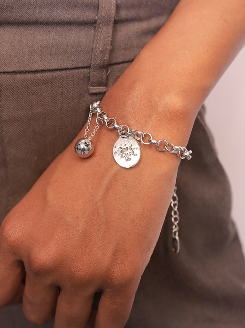 Sterling Silver Bracelet | Initial, Cross & Freshwater Pearl Charms -  Clothed with Truth