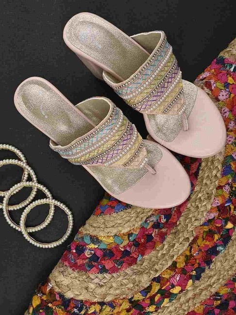 Jove Women's Nude Thong Sandals-picture-32