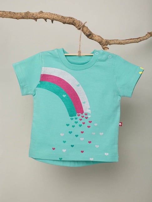Nino Bambino Kids Blue Printed T-Shirt
