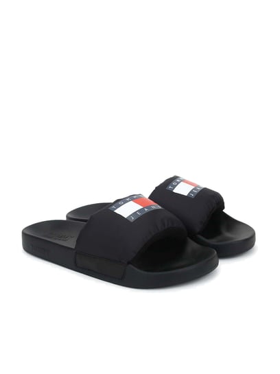 Tommy Jeans Men s Black Slide Sandals