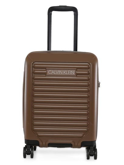 Buy Calvin Klein Brown Small Hard Cabin Trolley 36.5 cm Online