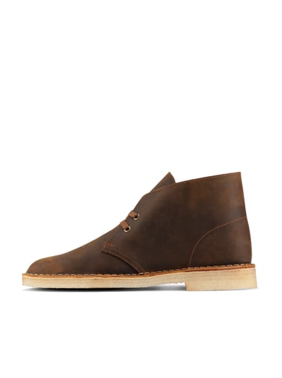 Clarks desert hot sale boots brown leather