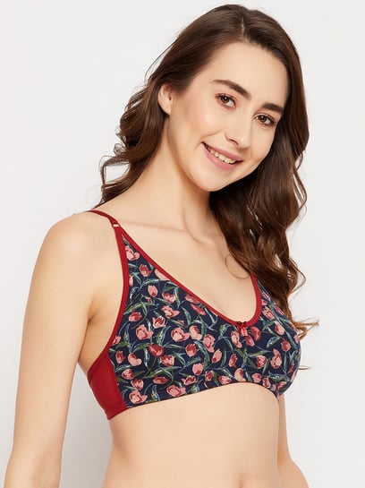 Clovia Multicolored Cotton Printed Full Coverage Bra