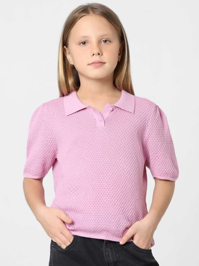 Girls pink polo clearance shirts