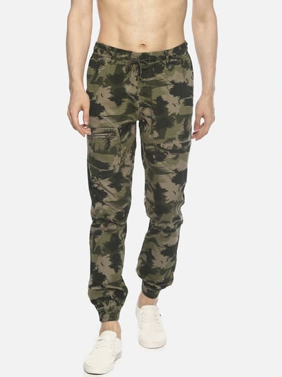 Buy IVOC Olive Regular Fit Camo Print Jogger Pants for Men's Online @ Tata  CLiQ