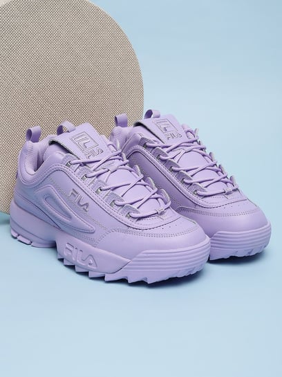 Buy Fila Women s DISRUPTOR II PREMIUM Lavender Sneakers for Women at Best Price Tata CLiQ