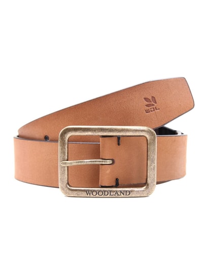 Woodland Tan Casual Leather Belt for Men