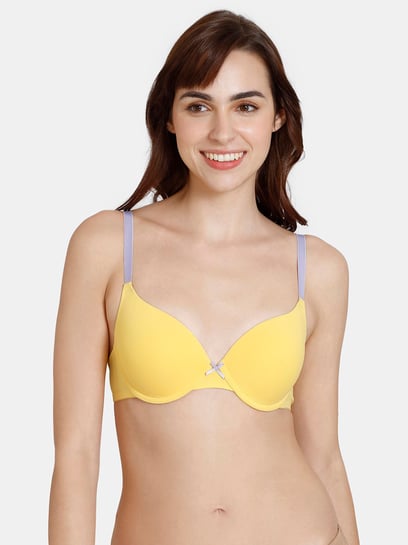 Zivame Yellow Half Coverage Padded T-Shirt Bra