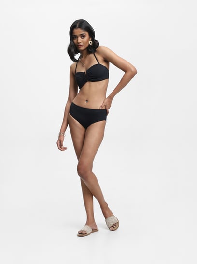 Wunderlove Swimwear Black U Bandeau Bra