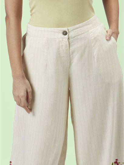 Off-White Mid Rise Culottes