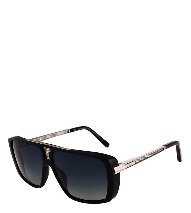 ZILLI Sunglasses Titanium Acetate Leather Polarized France Handmade ZI  65026 C01 - Walmart.com