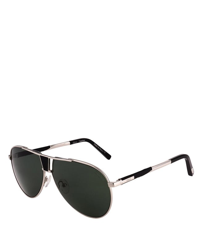 Black and gold Marcello sunglasses, green lenses