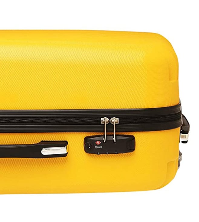 Tommy Hilfiger Yellow Crystal Hard Textured Small Cabin Trolley