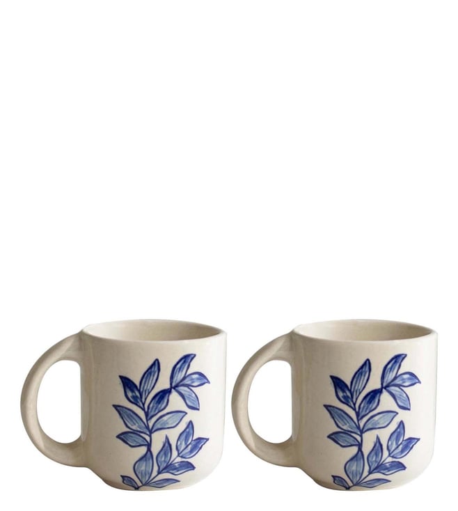 Buy Livada Blue Ceramic Painted Tall Mug Online - Ellementry