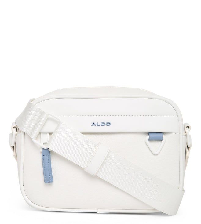 Buy ALDO White PUFFERS965 Solid Cross Body Bag for Men Online