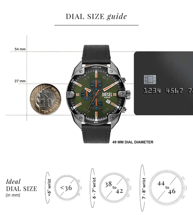 Buy Diesel DZ4626 Spiked Chronograph Watch for Men Online @ Tata CLiQ ...