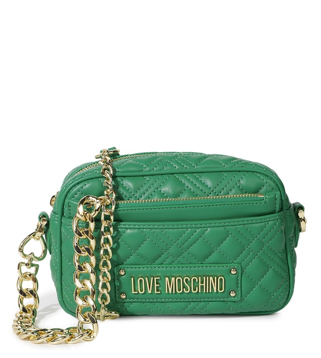 Buy Love Moschino Green LM Small Camera Cross Body Bag for Women